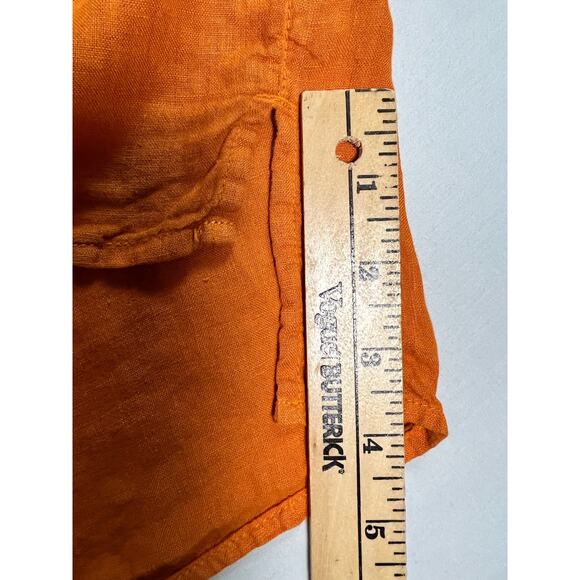 House‎ of Harlow 1960 Linen Boho Embroidered Top Large Orange - Picture 4 of 9